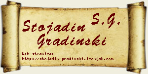 Stojadin Gradinski vizit kartica